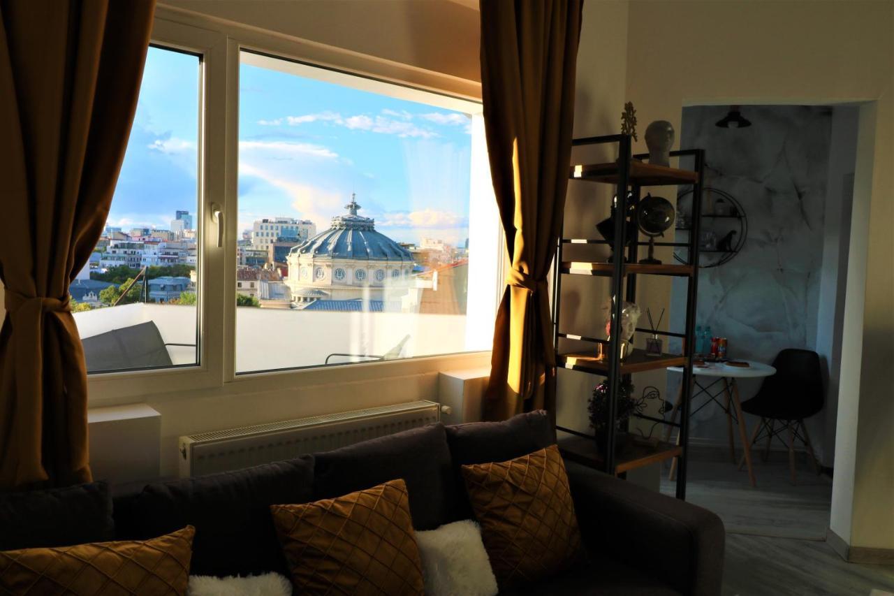 Athenee Palace Apartment - Panoramic View Terrace & Balcony - Free Minibar Bucharest Exterior photo